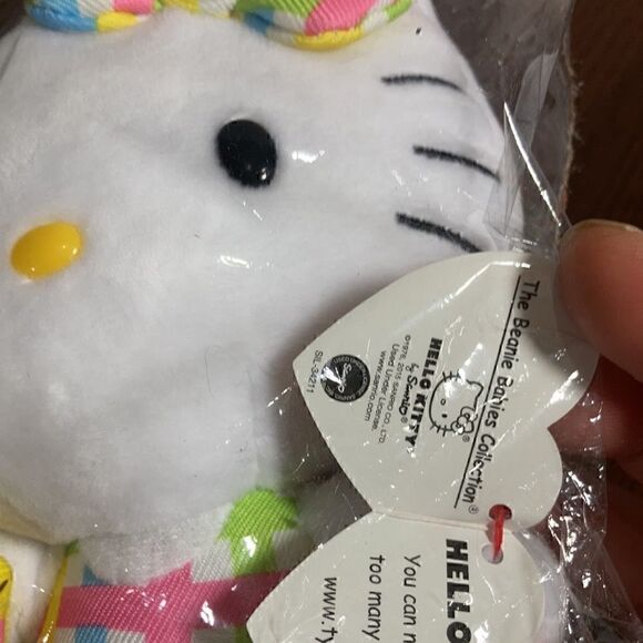 HELLO KITTY By San Rio Beanie babies sil-34211 euc - Picture 7 of 7